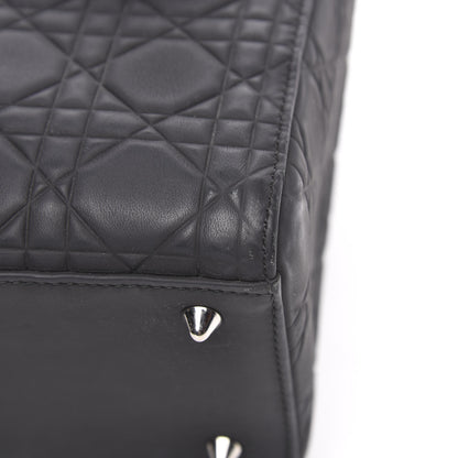Christian Dior Ultra Matte Calfskin Cannage Medium Lady Dior Black 12 of 14