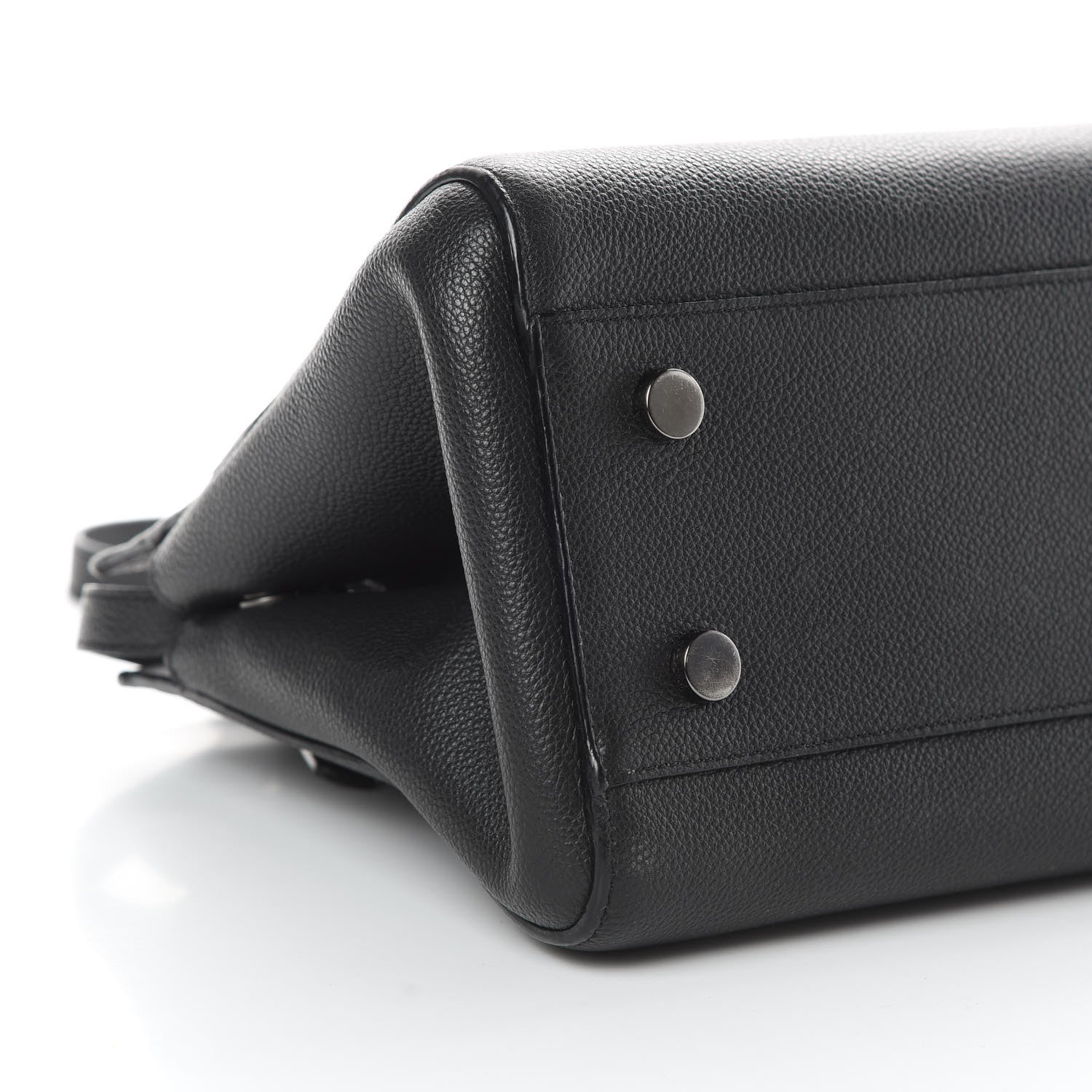 Saint Laurent Grained Calfskin Small Cabas Rive Gauche Black 9 of 14