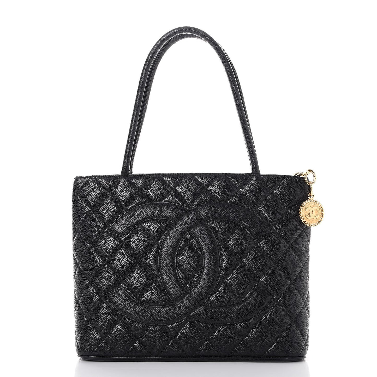 Caviar Medallion Tote Black