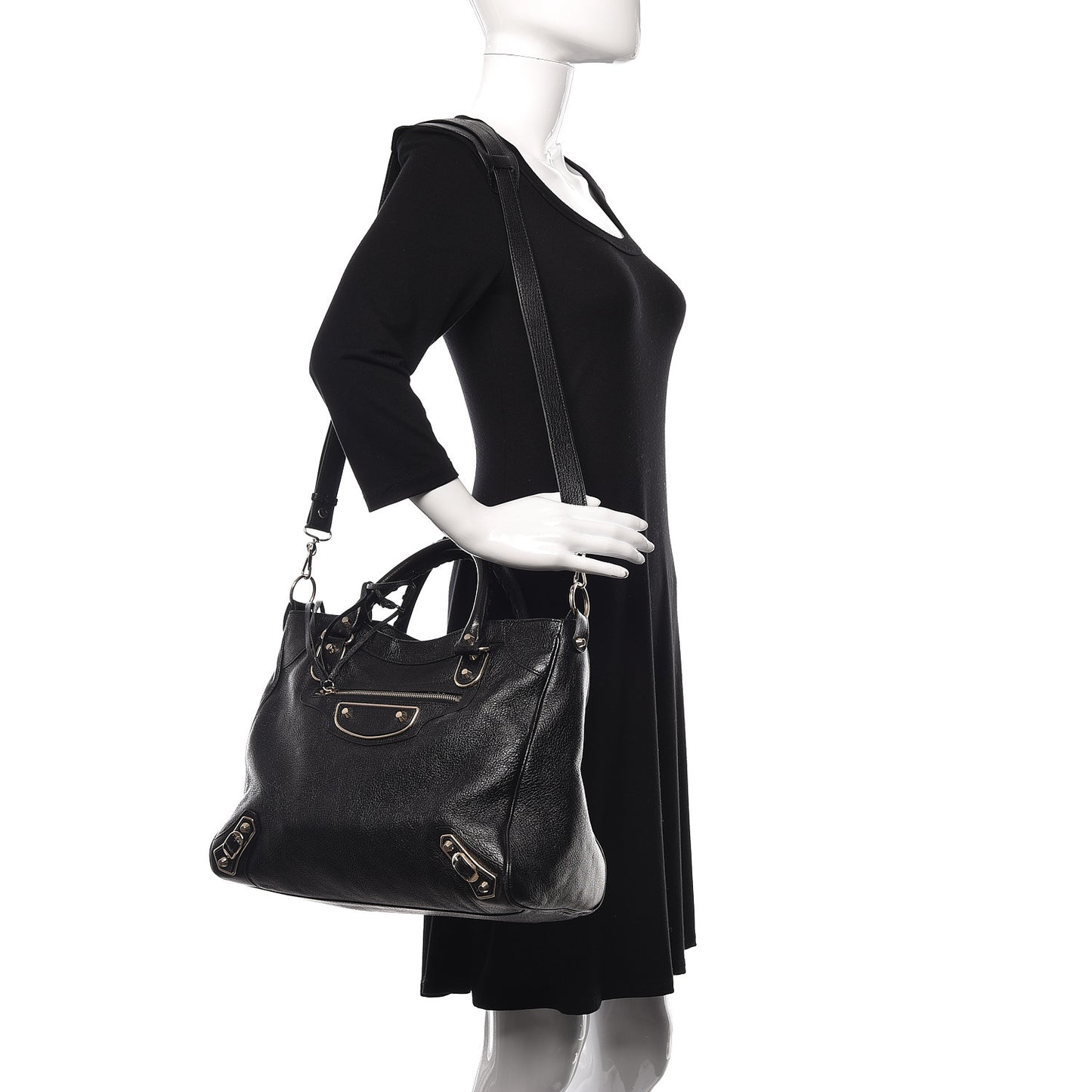 Chevre Gold Metallic Edge Hardware Velo Black