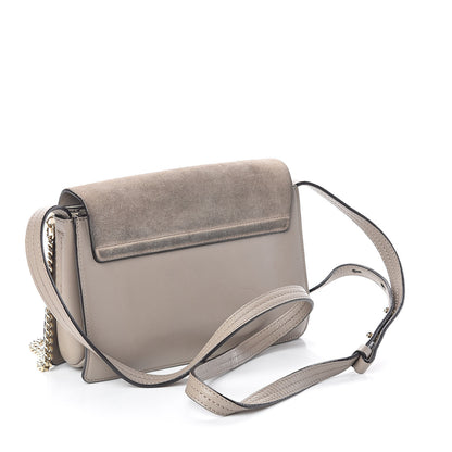 Chloe Suede Calfskin Small Faye Shoulder Bag Motty Grey 3 of 10