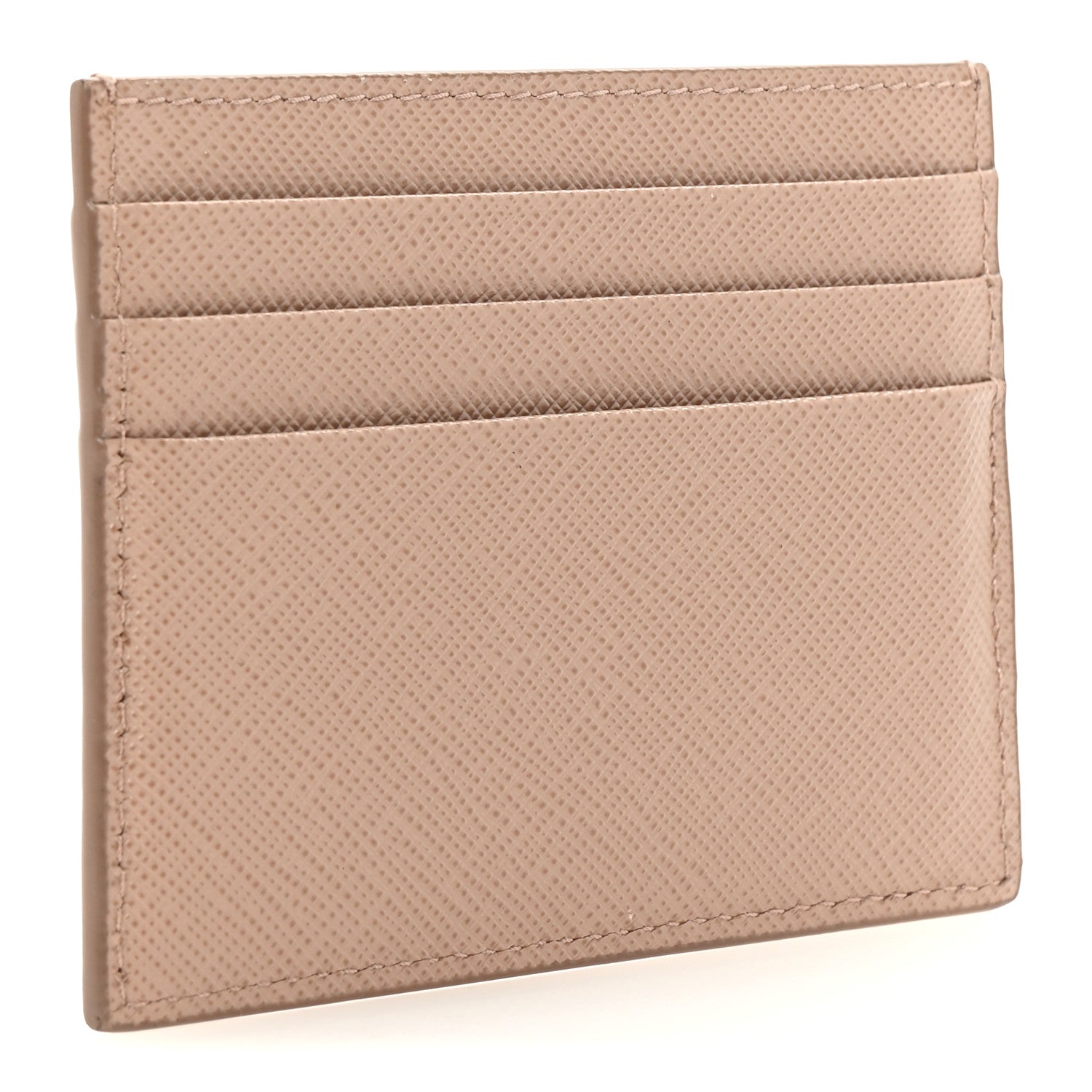 Prada Saffiano Triangle Card Holder Cipria 3 of 7