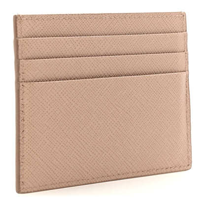 Prada Saffiano Triangle Card Holder Cipria 3 of 7
