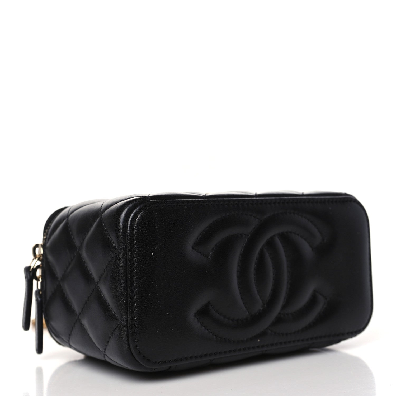 Chanel Lambskin Quilted Small Pillow Crush Vanity Case With Chain Black 3 of 9