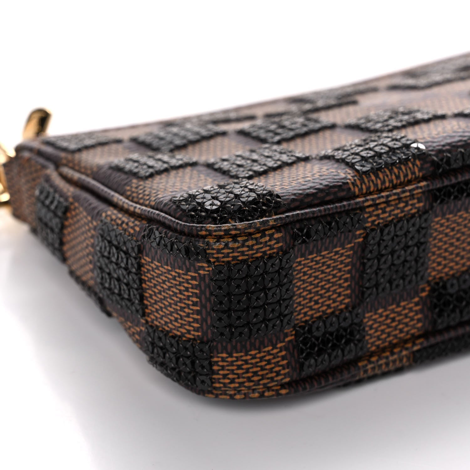 Louis Vuitton Damier Paillettes Mini Pochette Accessories Black 10 of 11