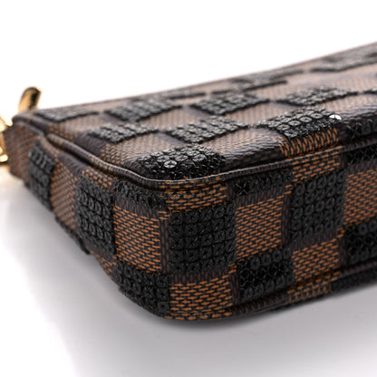 Louis Vuitton Damier Paillettes Mini Pochette Accessories Black 10 of 11