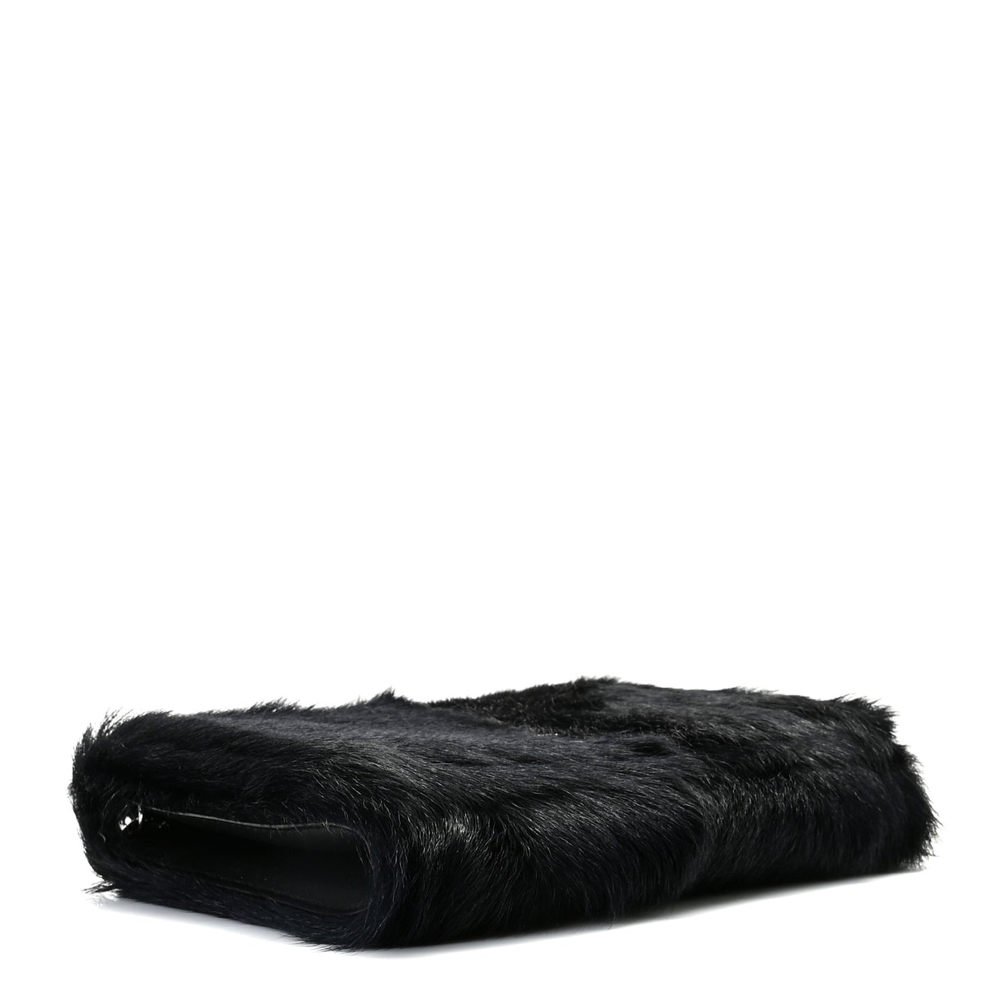 Faux Mink Varenne Chain Clutch Navy