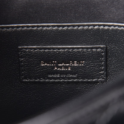 Saint Laurent Crinkled Calfskin Matelasse Monogram Baby Niki Chain Satchel Black 6 of 10