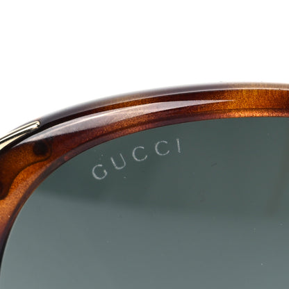 Gucci Acetate Round Frame Injected GG0226SK Sunglasses Tortoise 7 of 8