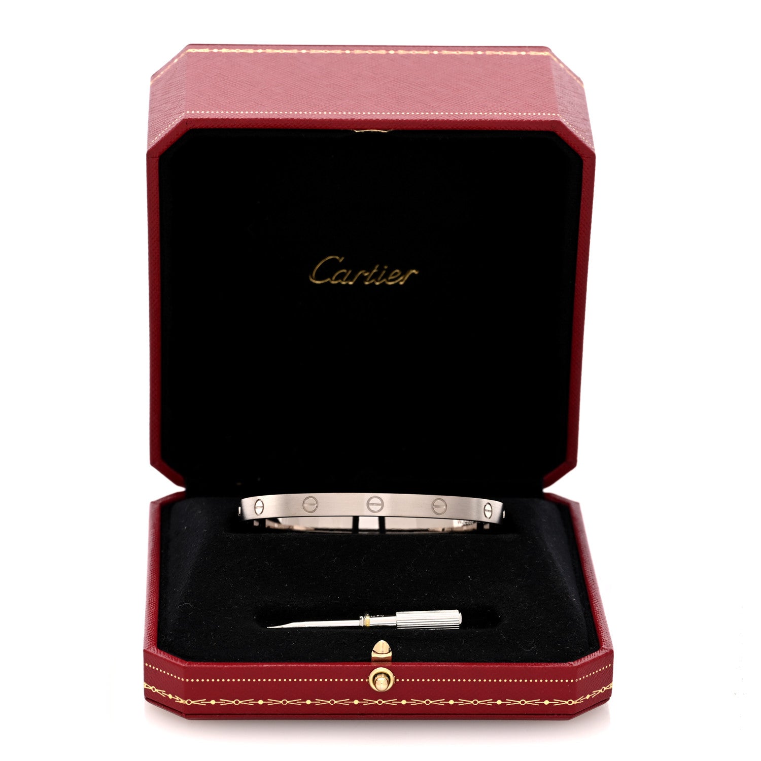 Cartier 18K White Gold Brushed Finish LOVE Bracelet 20 8 of 8