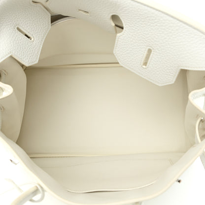 Hermes Taurillon Clemence Birkin 35 White 5 of 20