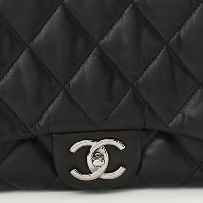 Chanel Lambskin Quilted Chanel 3 Accordion Flap Bag Black 8 of 10
