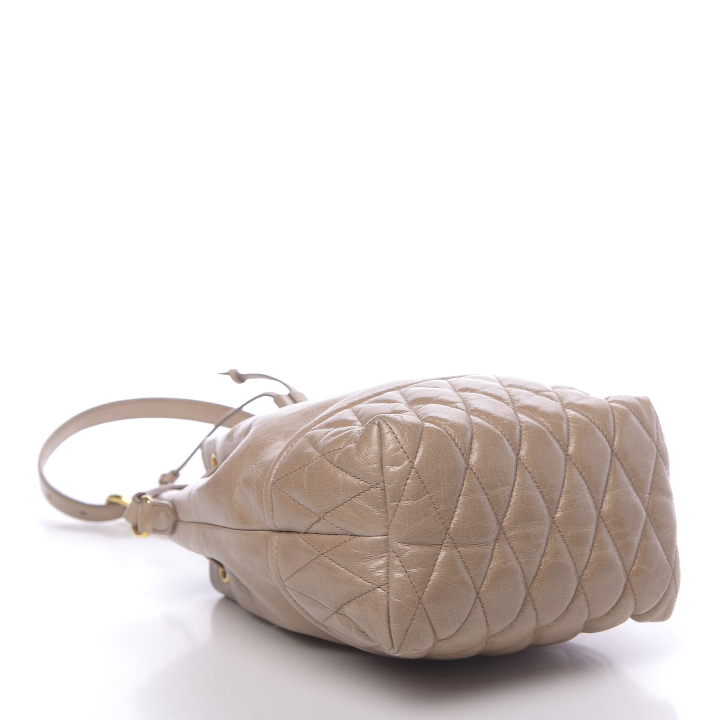 Vitello Shine Bucket Bag Cipria