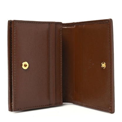 Gucci GG Supreme Monogram Horsebit 1955 Card Case Wallet Beige Ebony Brown Sugar 5 of 8
