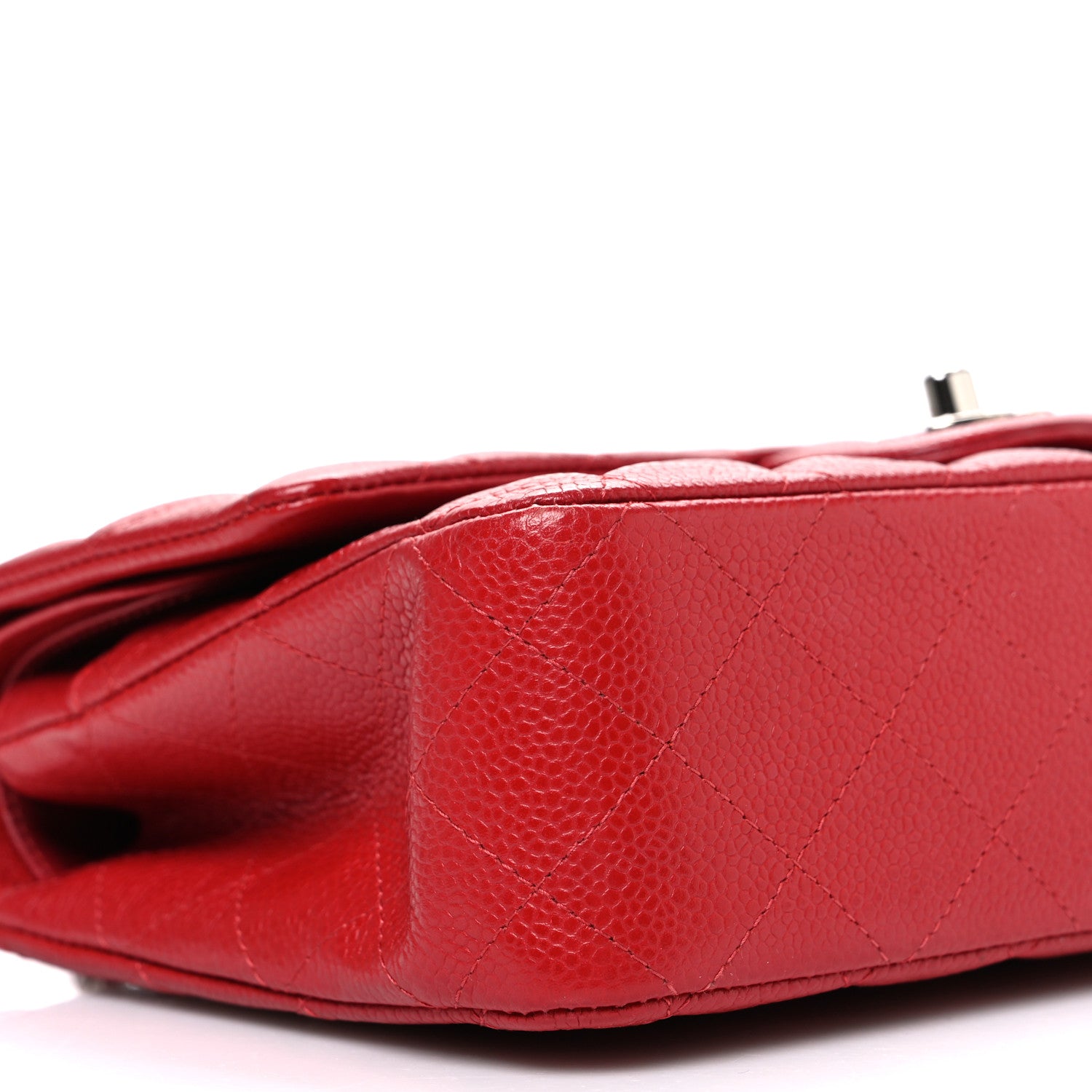 Chanel Caviar Quilted Medium Double Flap Red 9 of 10