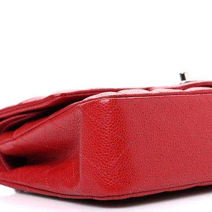 Chanel Caviar Quilted Medium Double Flap Red 9 of 10