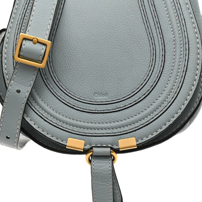 Chloe Calfskin Mini Marcie Round Crossbody Bag Faded Blue 9 of 12