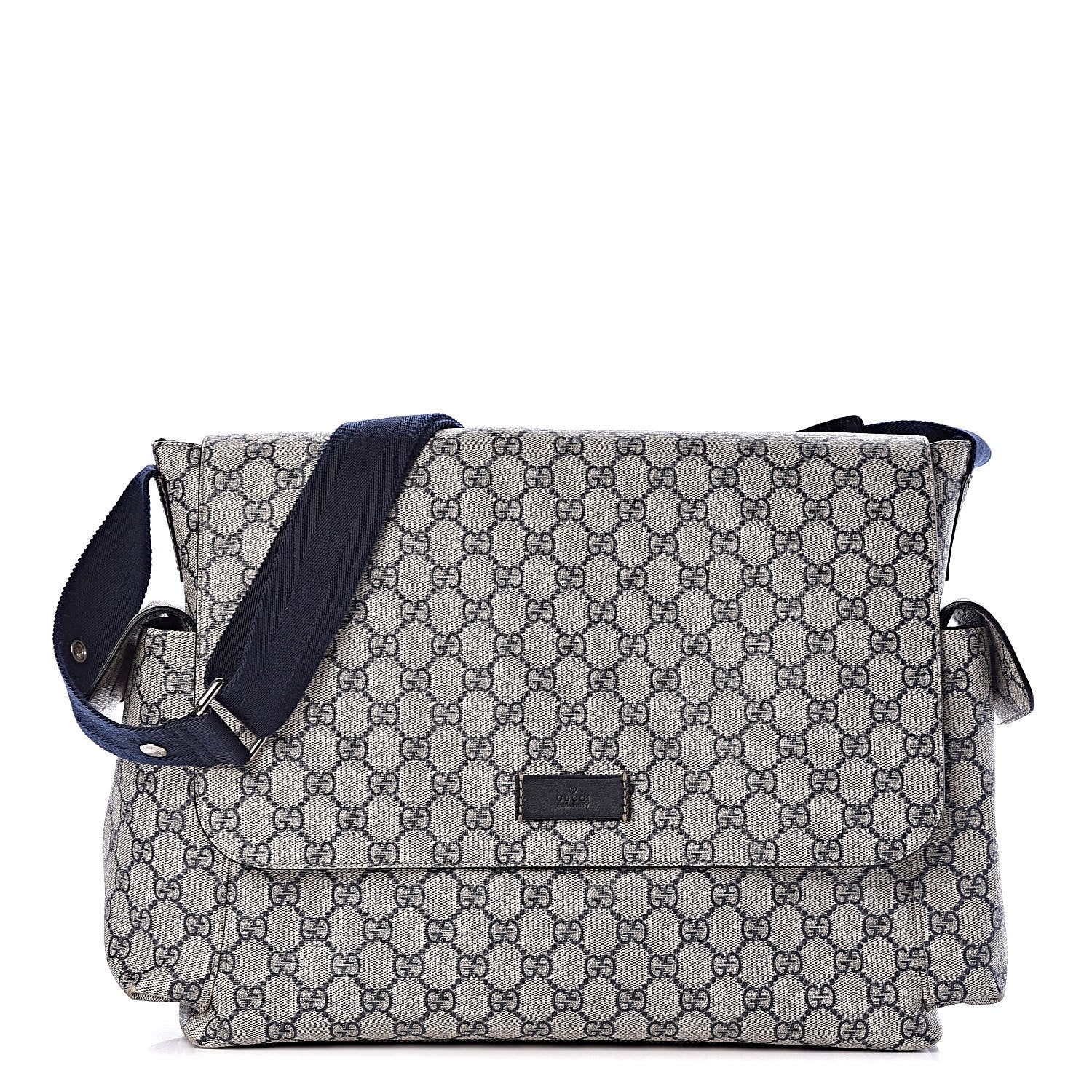 Gucci GG Plus Monogram Messenger Diaper Bag Navy 1 of 13