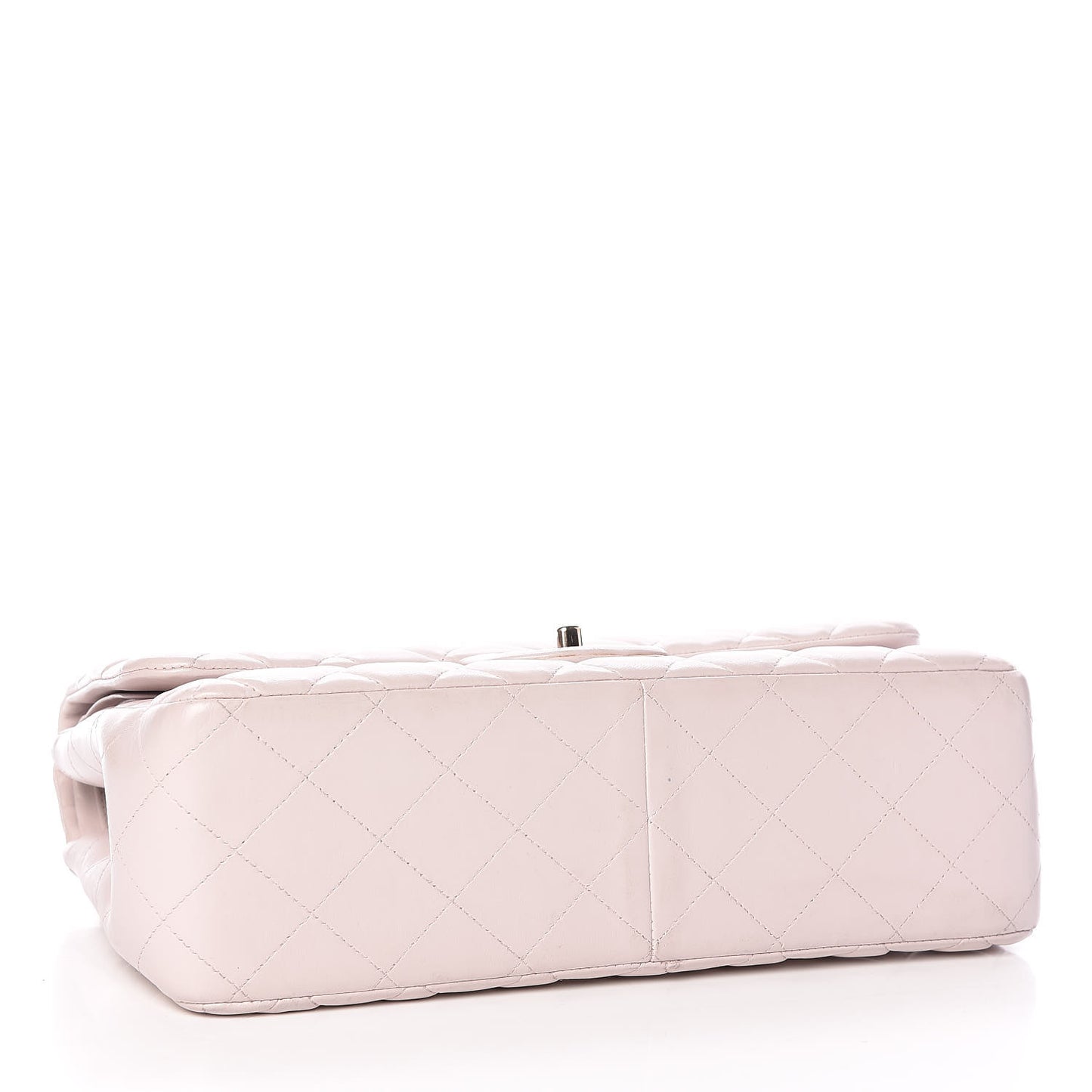 Lambskin Quilted Jumbo Double Flap Light Pink