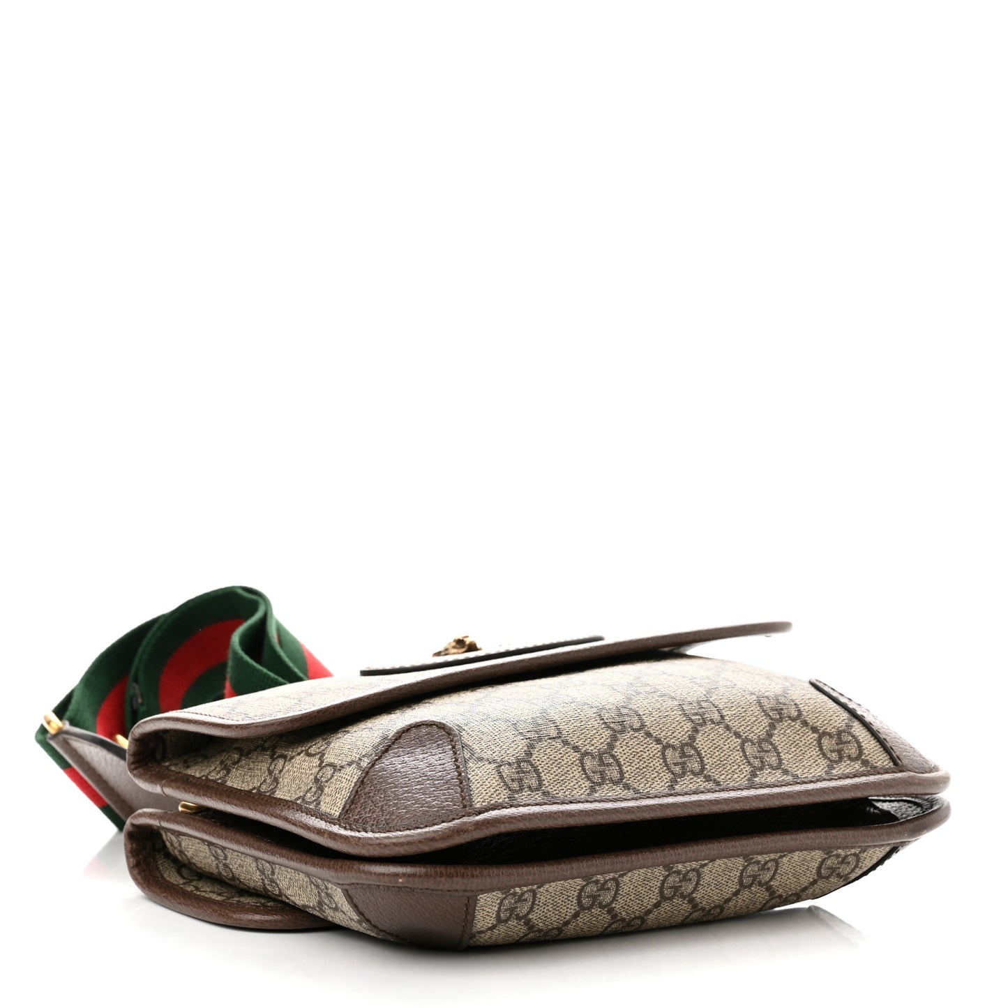 GG Supreme Monogram Web Small Neo Vintage Double Flap Messenger Bag Beige New Acero