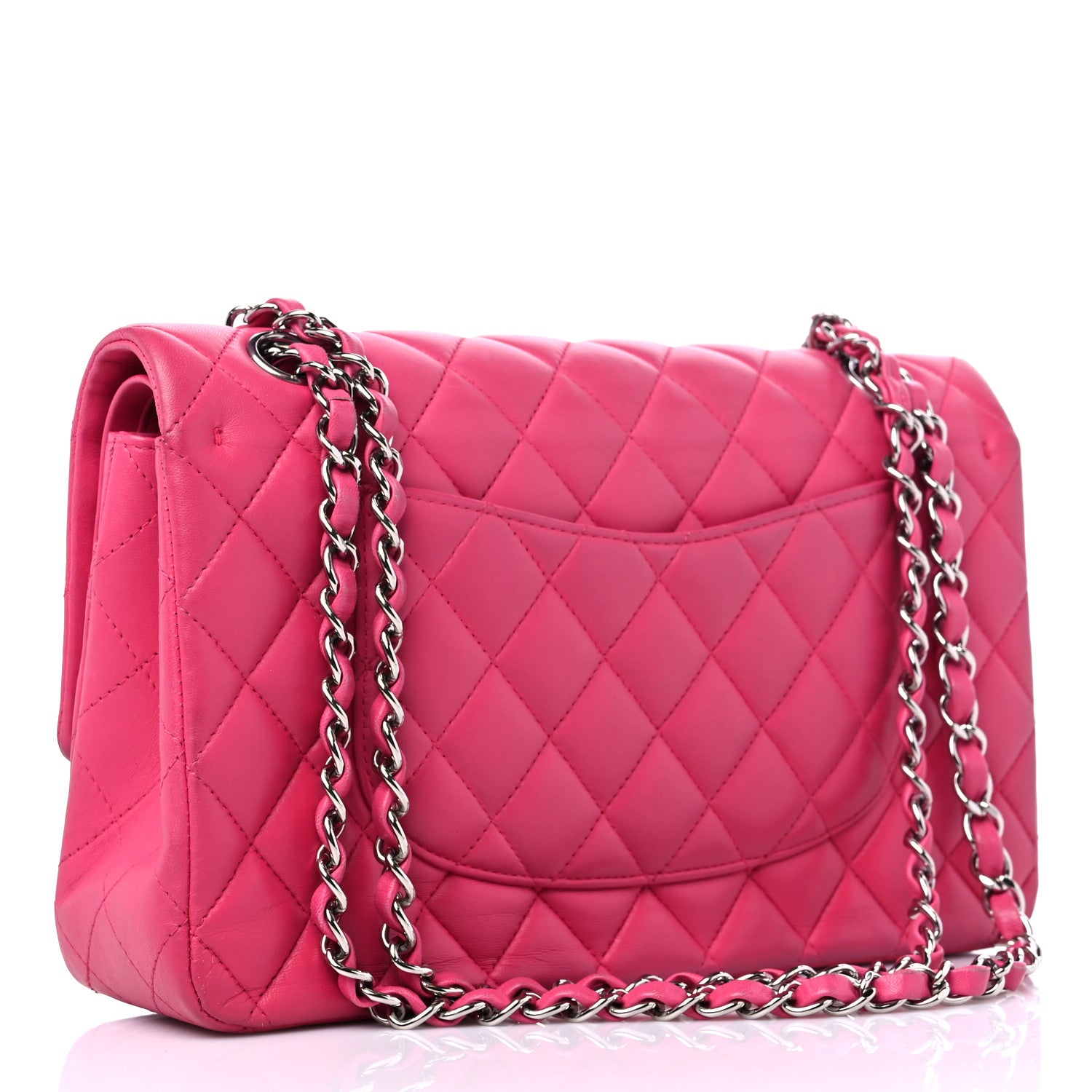 Chanel Lambskin Quilted Medium Double Flap Pink 3 of 16