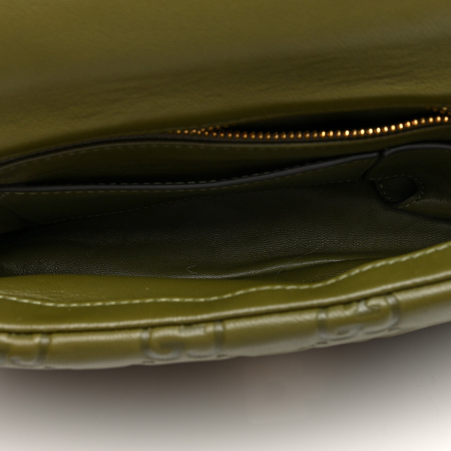 Gucci Lambskin Embossed Mini GG Milano Top Handle Shoulder Bag Green 5 of 9