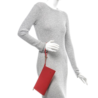 Louis Vuitton Epi Pochette Accessories 24 Castillan Red 2 of 6