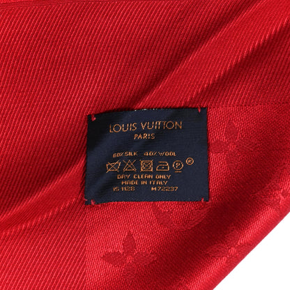 Louis Vuitton Silk Wool Monogram Shawl Pomme D'Amour 2 of 4