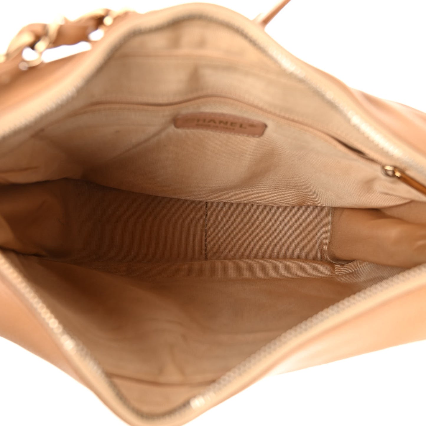 Caviar Quilted Timeless CC Shoulder Bag Beige