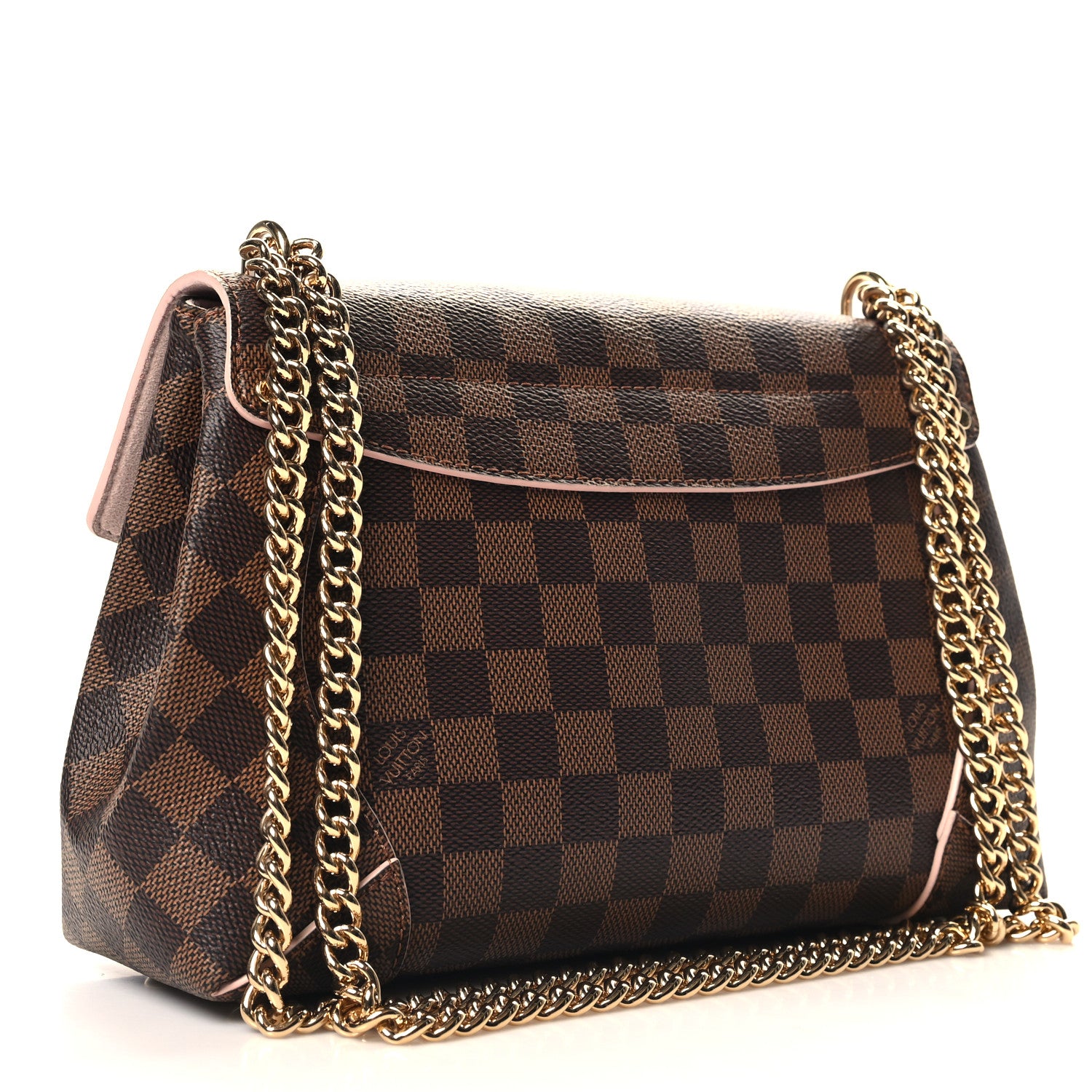 Louis Vuitton Damier Ebene Caissa Clutch Rose Ballerine 3 of 9