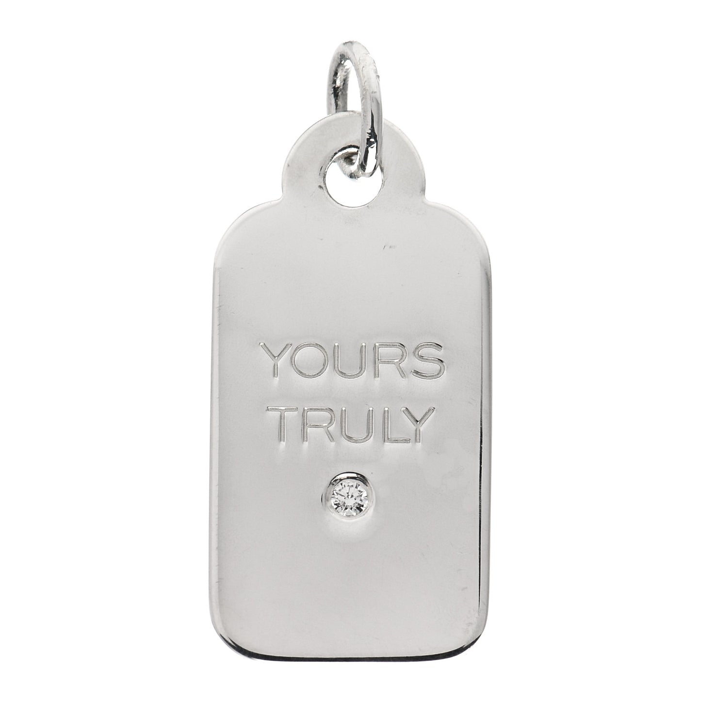 Sterling Silver Diamond Yours Truly Charm