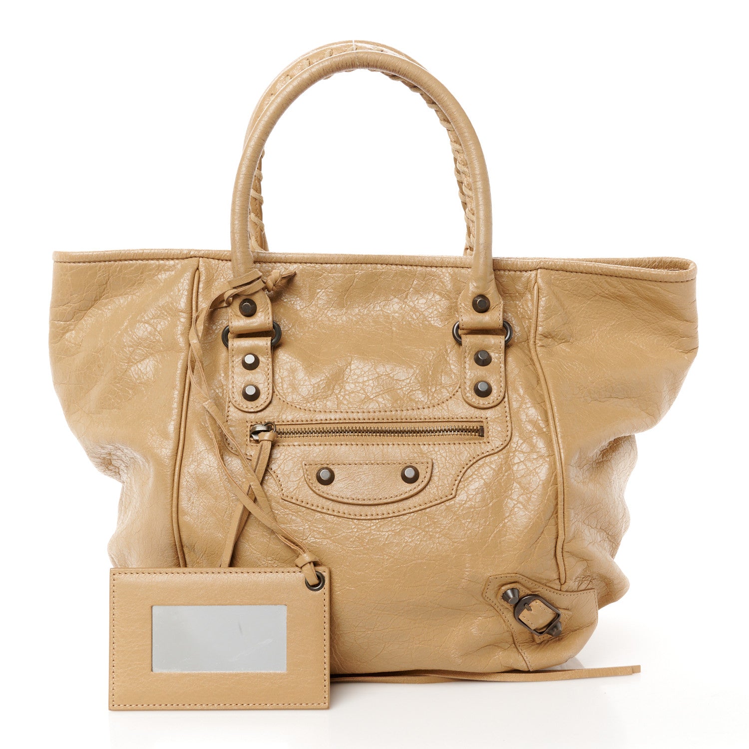 Balenciaga Agneau Classic Hardware S Sunday Tote Beige 3 of 12