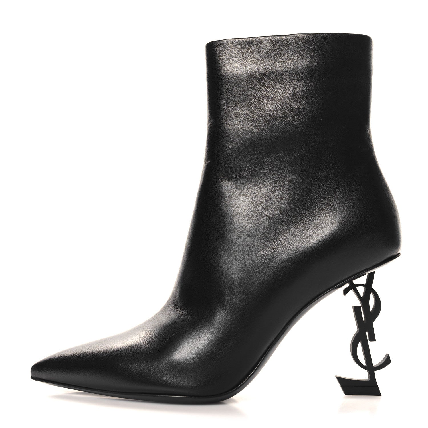 Saint Laurent Nappa Vendome Opyum 85 Ankle Boots 37.5 Black 1 of 10
