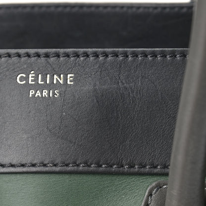 Celine Smooth Calfskin Mini Bi-Color Luggage Forest Black 16 of 22
