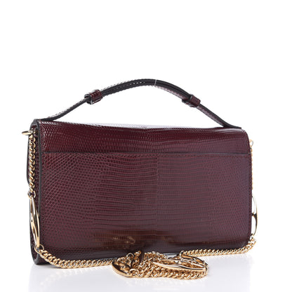 Gucci Lizard Mini Zumi Shoulder Bag Burgundy 3 of 10