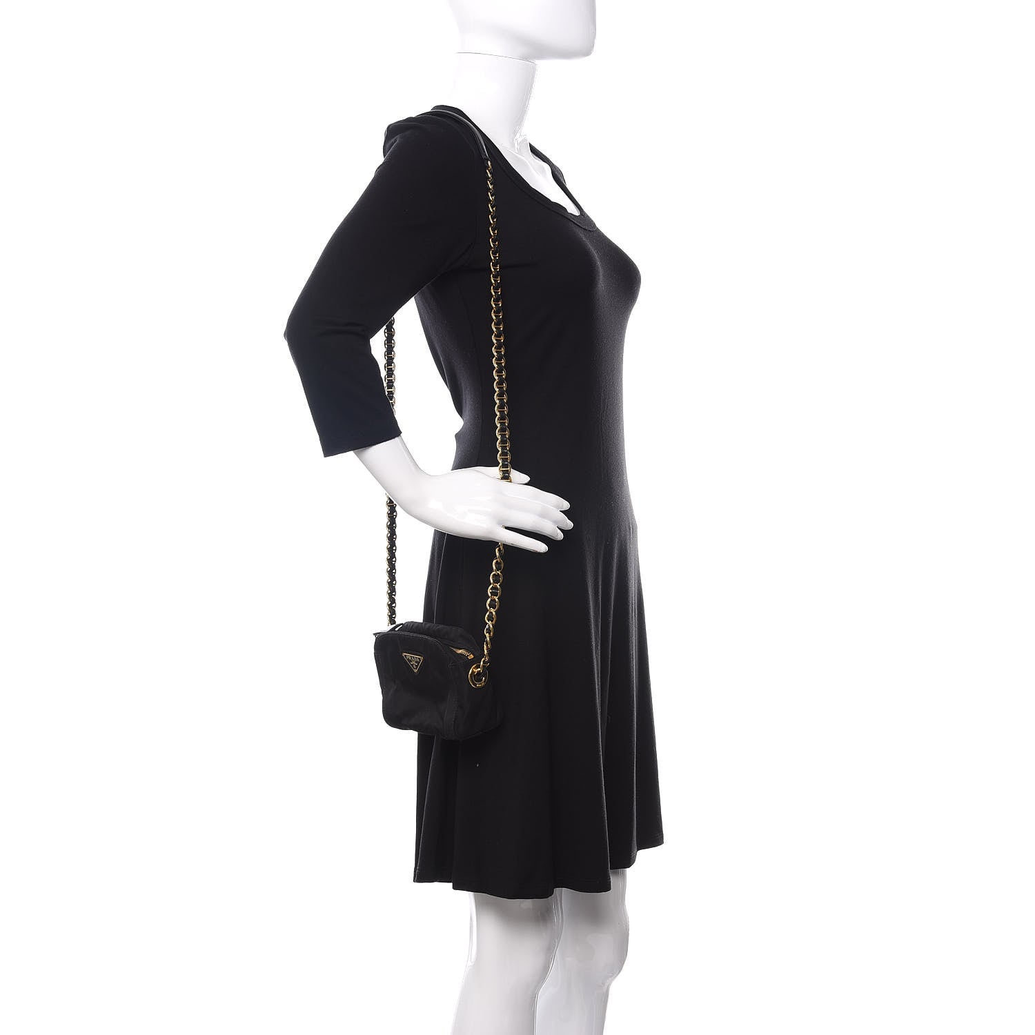 Prada Tessuto Nylon Mini Camera Crossbody Black 2 of 9