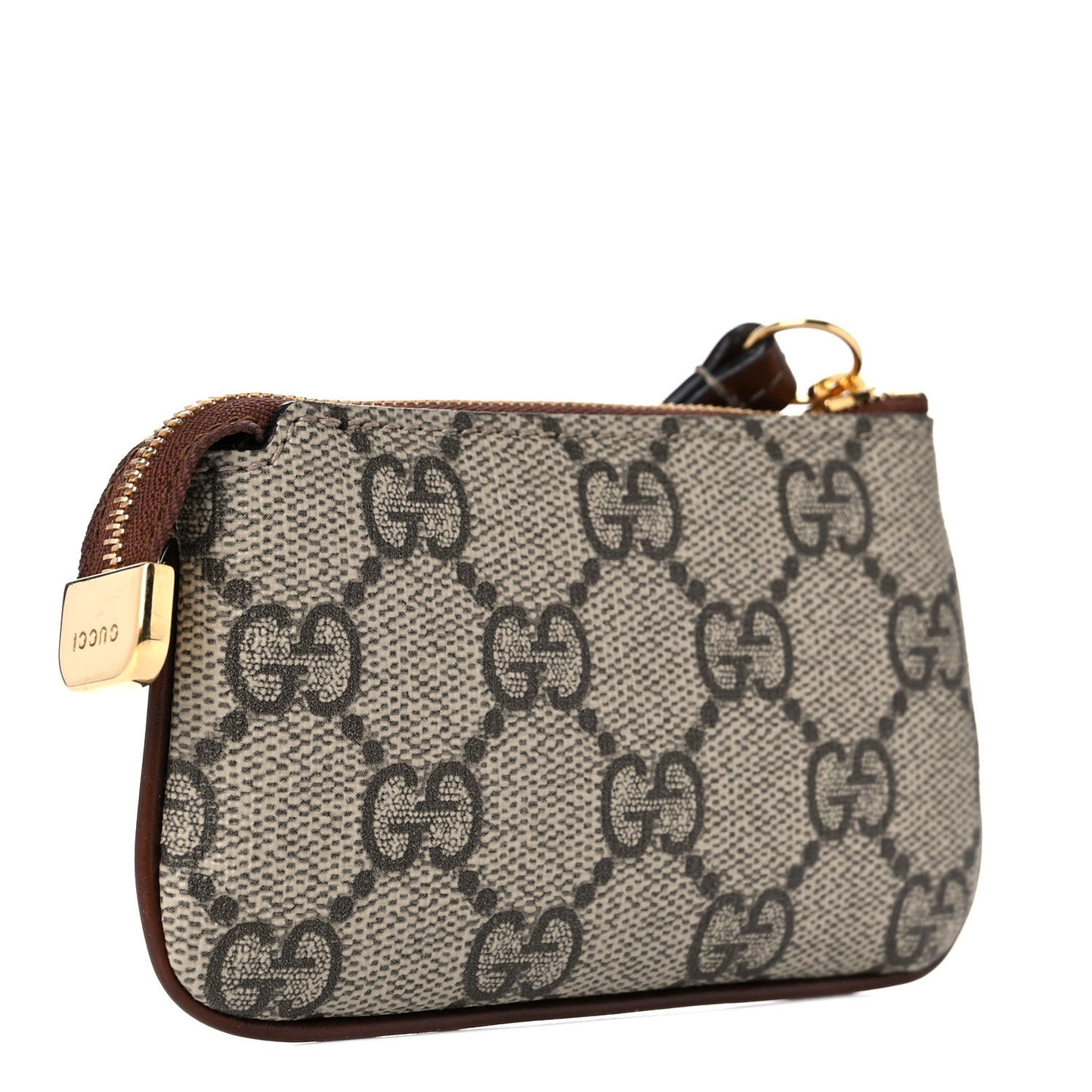 GG Supreme Monogram Key Case Brown