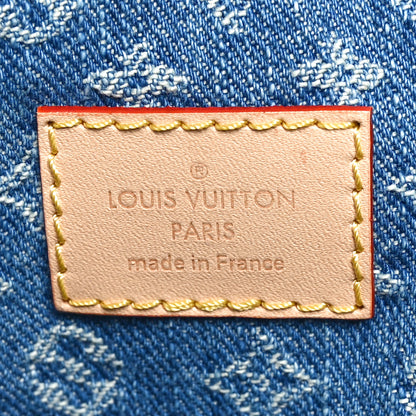 Louis Vuitton Denim Monogram New LV Remix Keepall Bandouliere 45 Blue 6 of 9