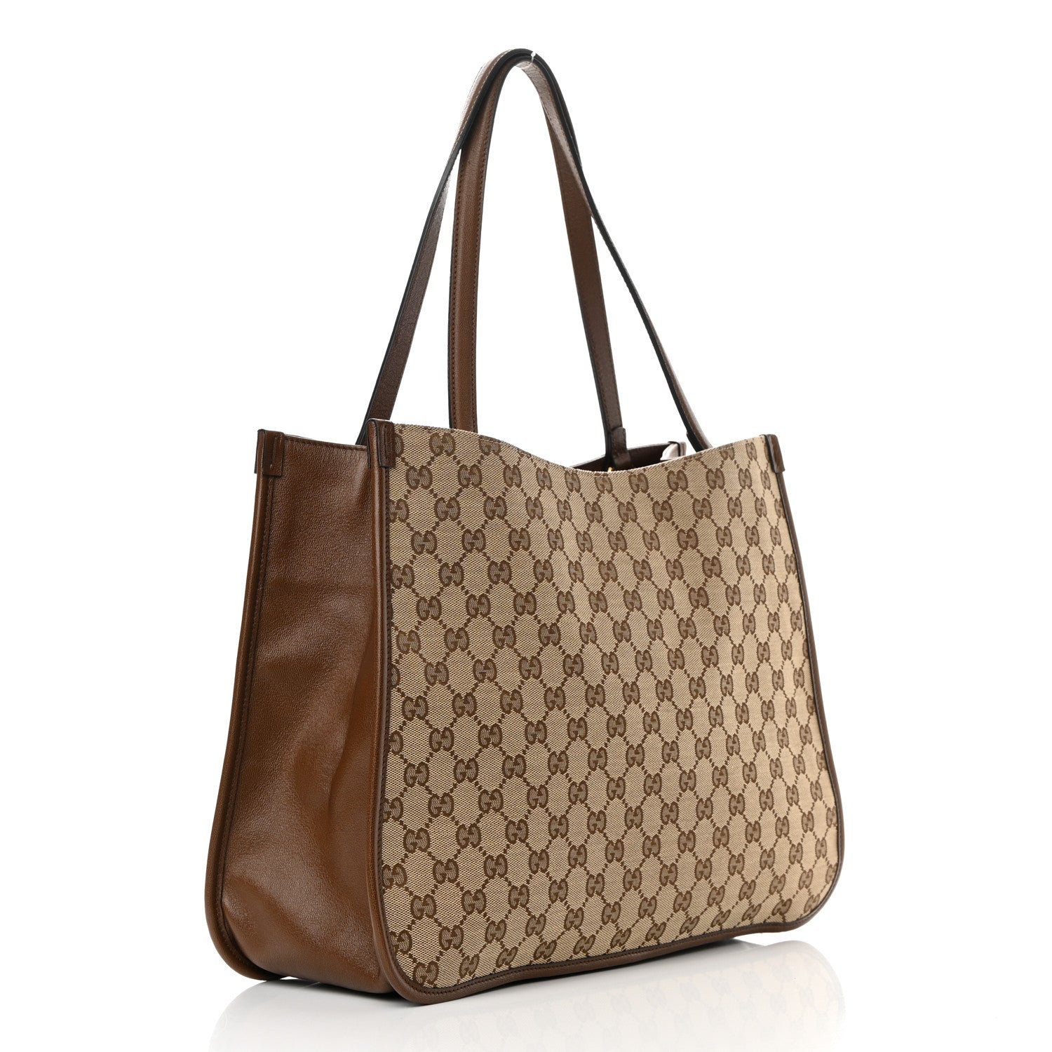 Gucci Monogram Horsebit 1955 Tote Bag Beige Brown Sugar 3 of 16
