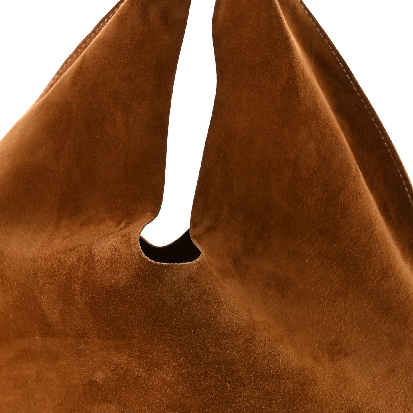 Suede Small Bindle Bag Bistre Ecru