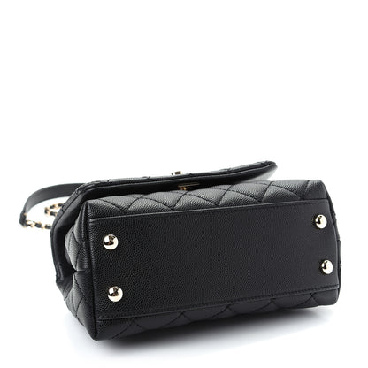 Chanel Caviar Quilted Extra Mini Coco Handle Flap Black 4 of 9