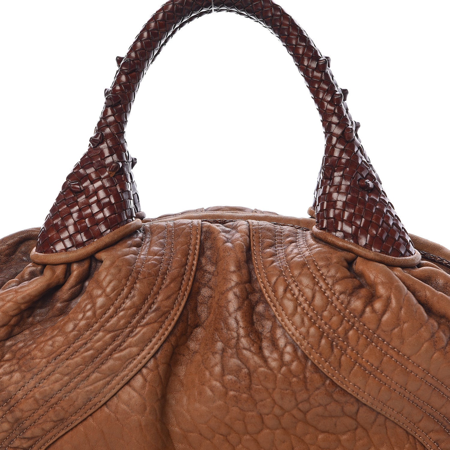 Fendi Nappa Nuvolata Spy Bowler Cognac 8 of 11