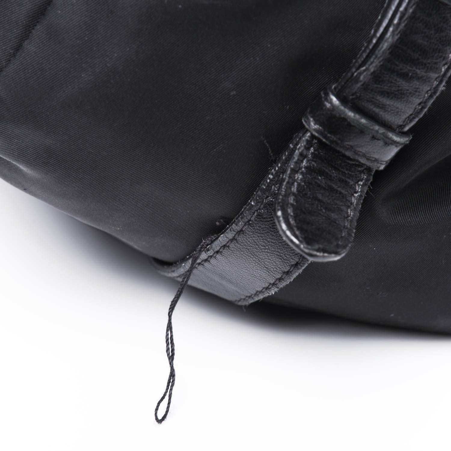 Prada Nylon Tessuto Soft Calfskin Small Shopping Satchel Black 17 of 34