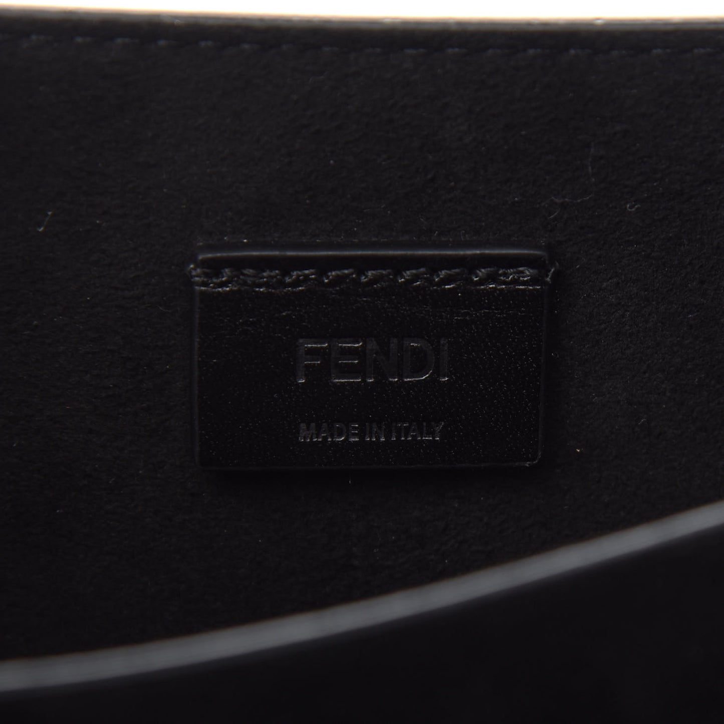 Vitello Vernice Mou Karligraphy Crossbody Bag Black