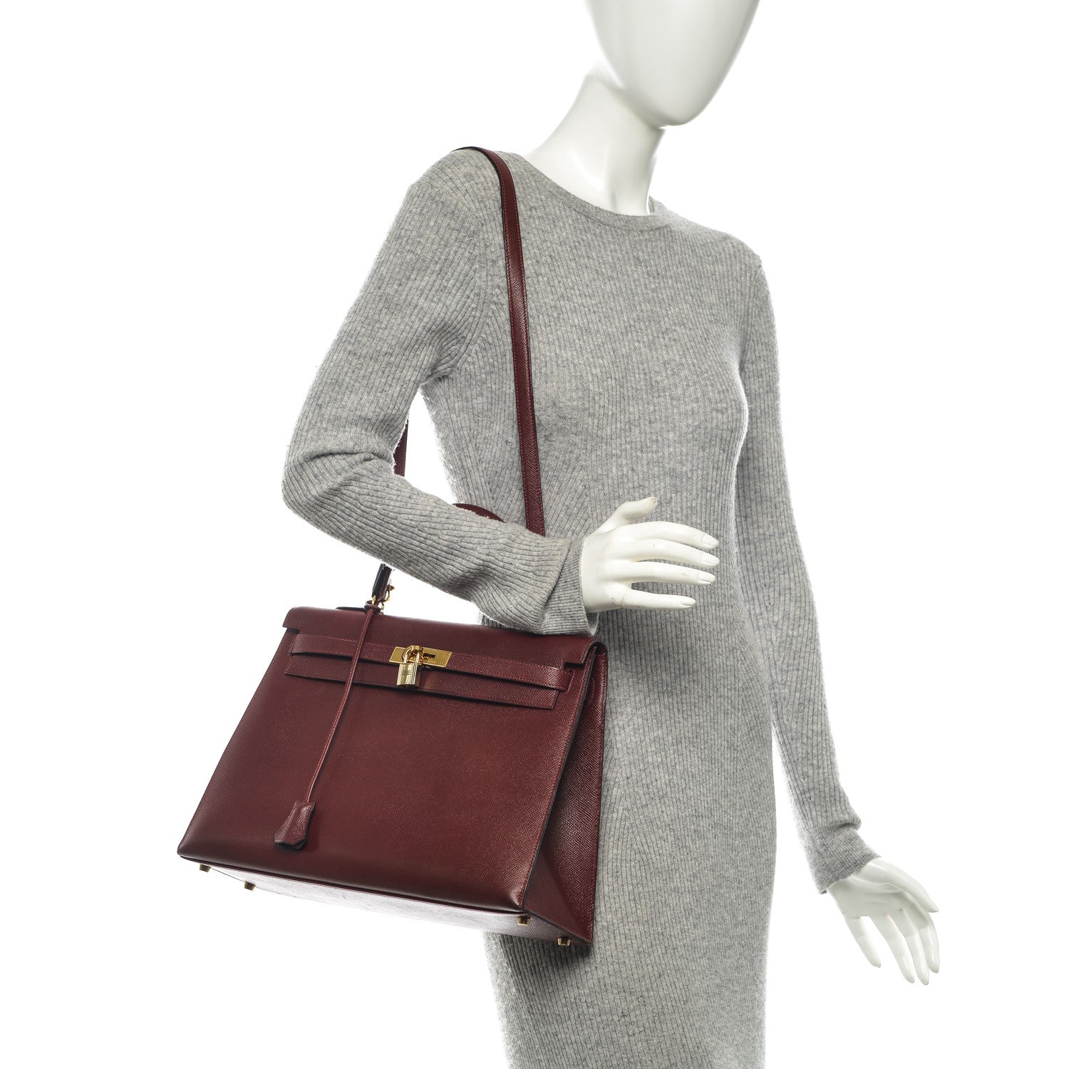 Hermes Courchevel Kelly Sellier 35 Rouge H 2 of 27