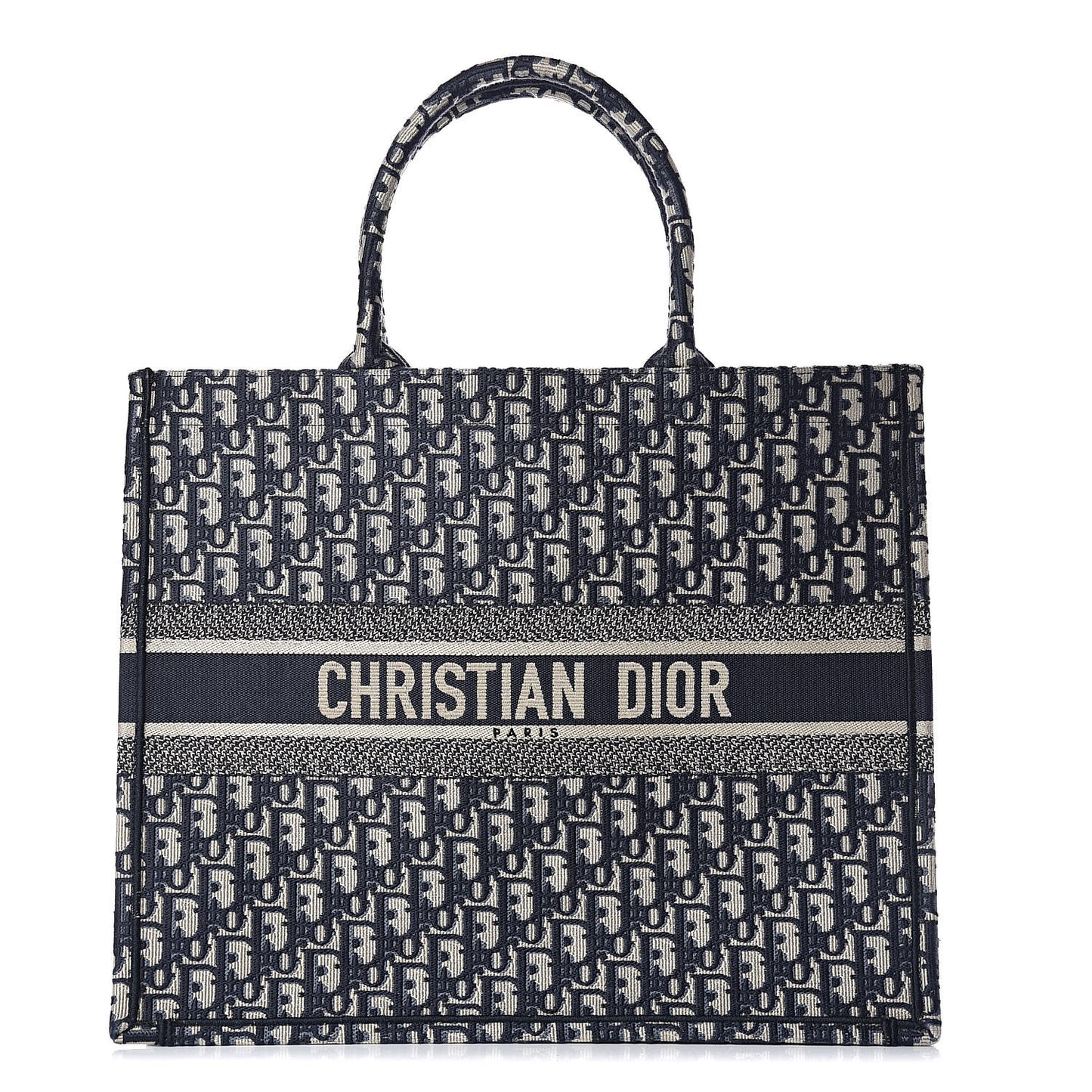 Oblique Book Tote Blue Multicolor