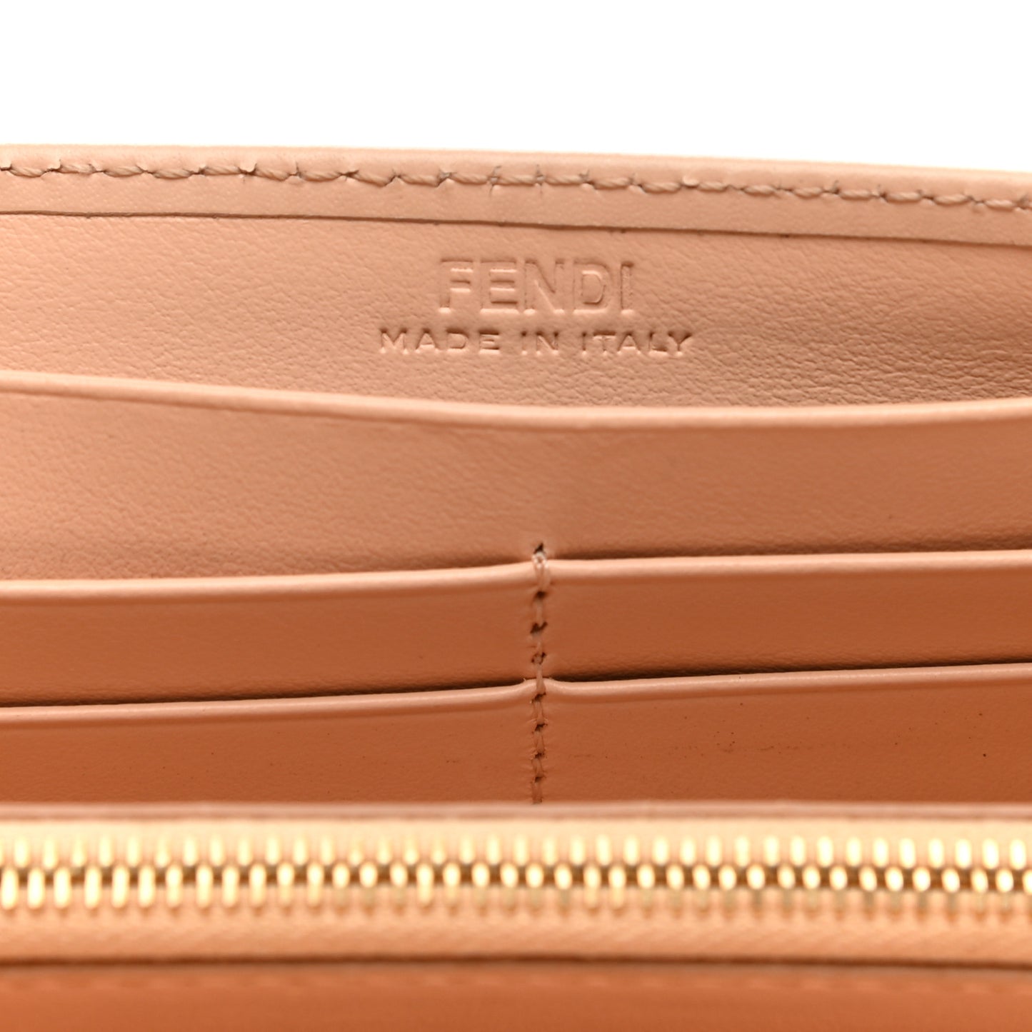 Vitello King Tamponato Logo Embossed Continental Wallet Poudre