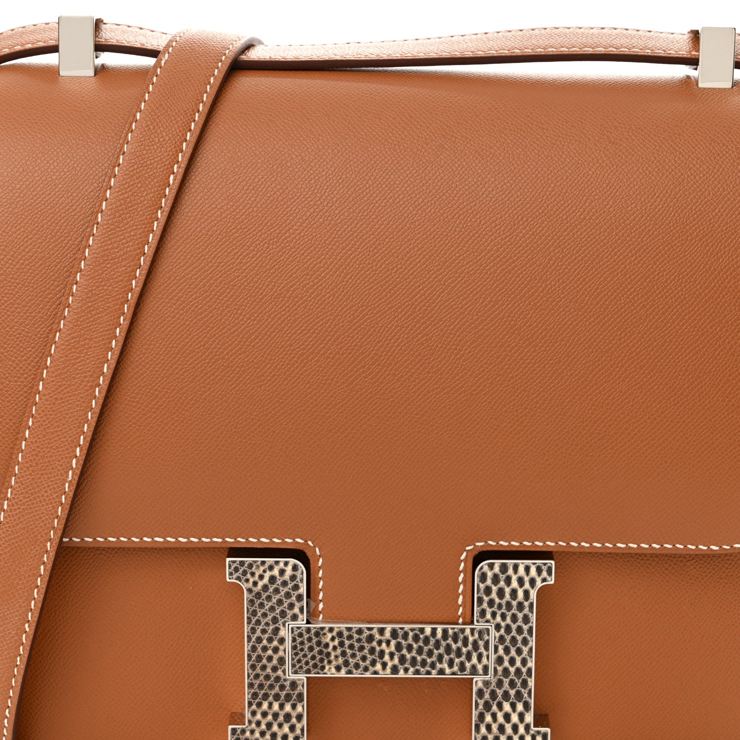 Hermes Grained Monsieur Lizard Constance 24 Gold Ombre 8 of 11