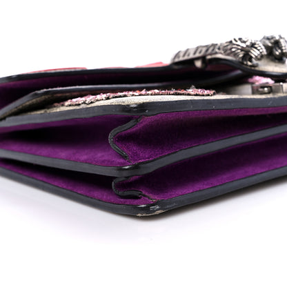 Gucci GG Supreme Monogram Embroidered Small Dionysus Shoulder Bag Purple 8 of 15