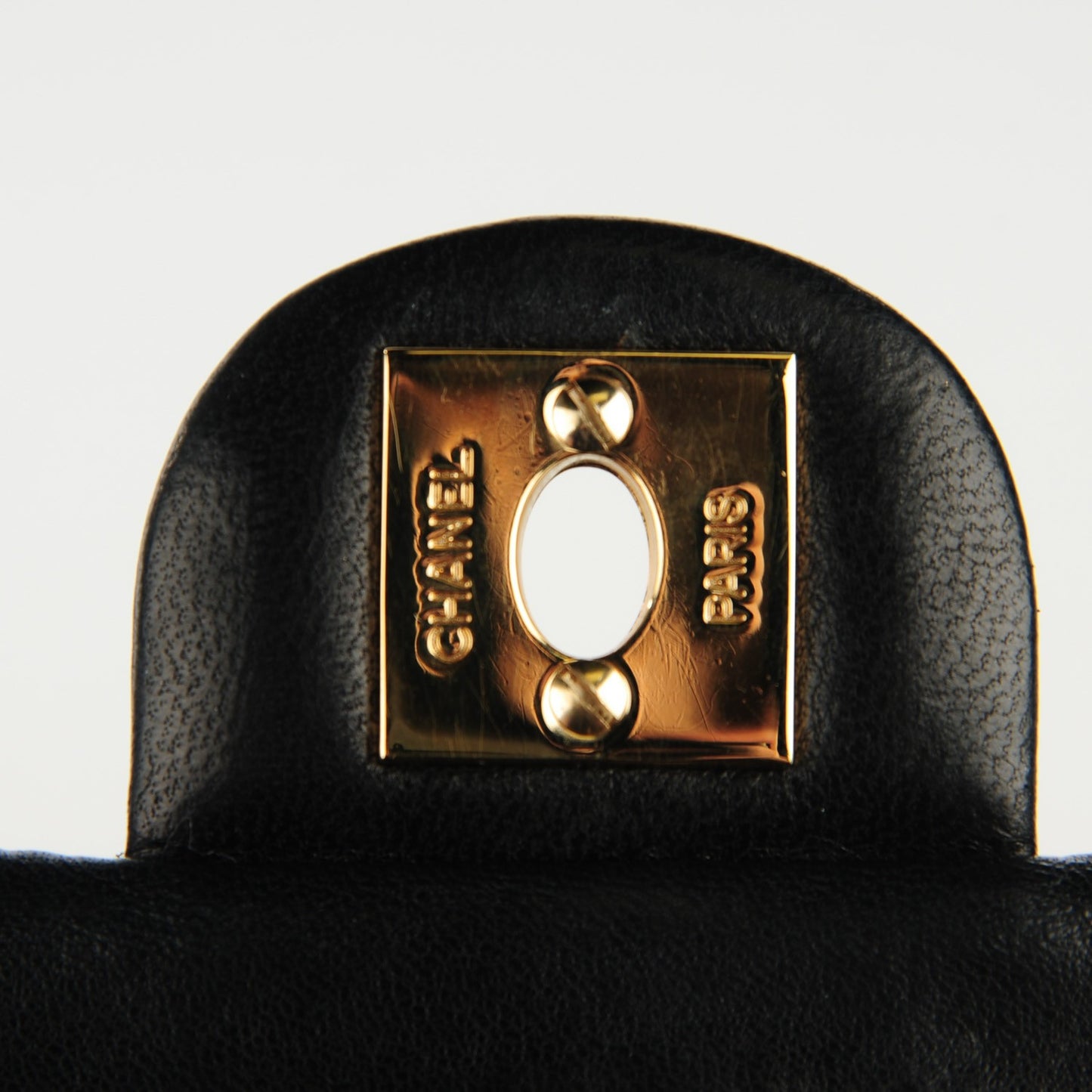 Lambskin Quilted Mini Square Flap Black